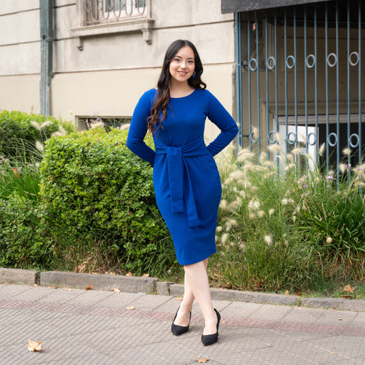 Vestido Tubo Lazo Azul