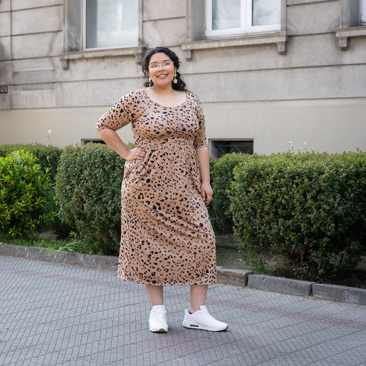 Maxivestido Animal Print